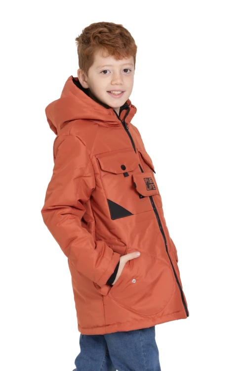 Cepli Kapşonlu Erkek Çocuk Mont 4224