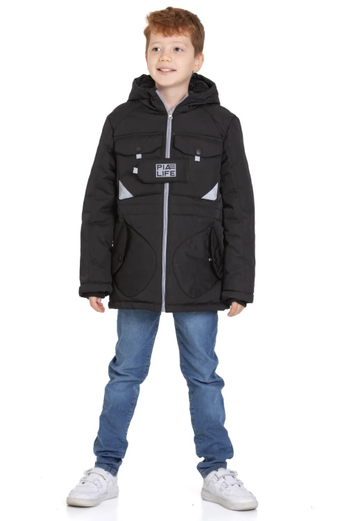 Cepli Kapşonlu Erkek Çocuk Mont 4224