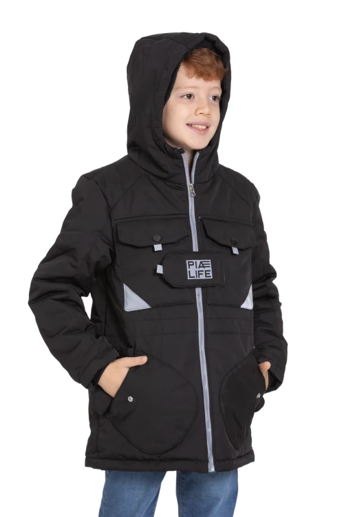 Cepli Kapşonlu Erkek Çocuk Mont 4224