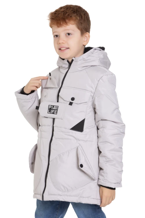 Cepli Kapşonlu Erkek Çocuk Mont 4224