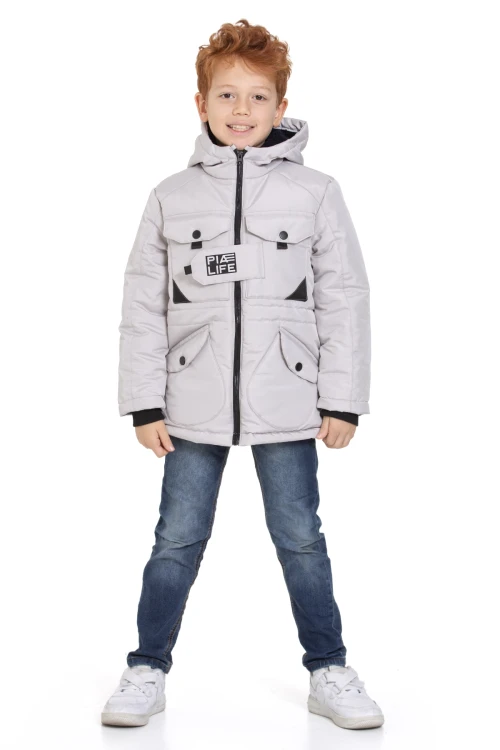 Cepli Kapşonlu Erkek Çocuk Mont 4224