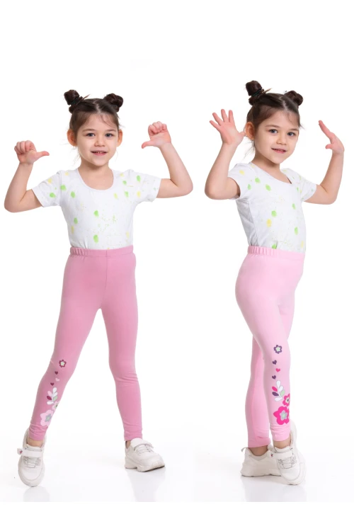 Çiçek Baskılı 2li Tayt 54876