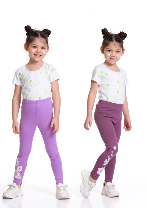 Çiçek Baskılı 2li Tayt 54876