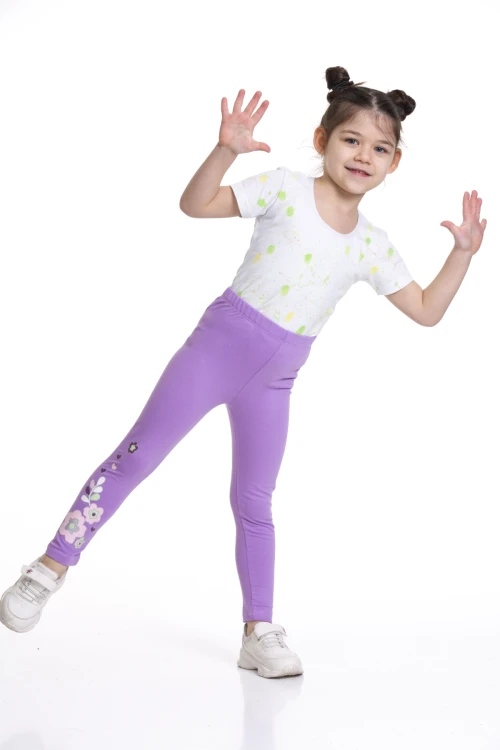 Çiçek Baskılı 2li Tayt 54876