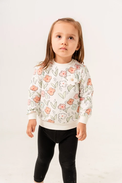 Çiçek Baskılı Sweat 11984