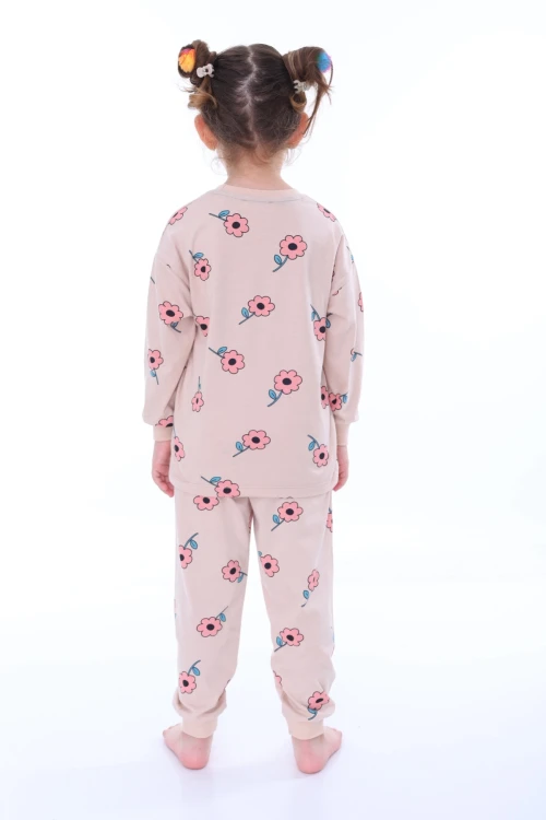 Çiçek Desenli Kız Çocuk Pijama Takımı 31210