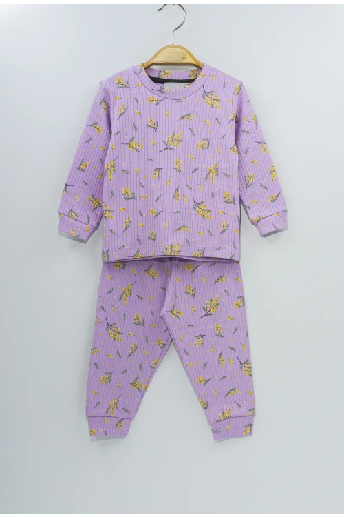 Çiçek Desenli Pijama Takımı 11110
