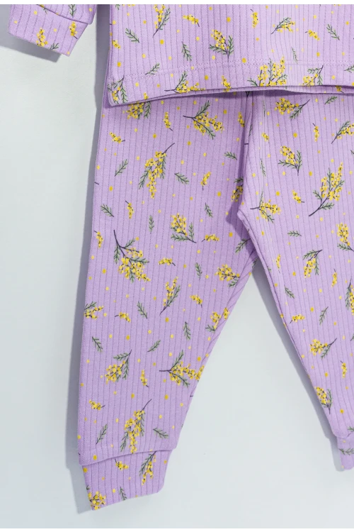 Çiçek Desenli Pijama Takımı 11110