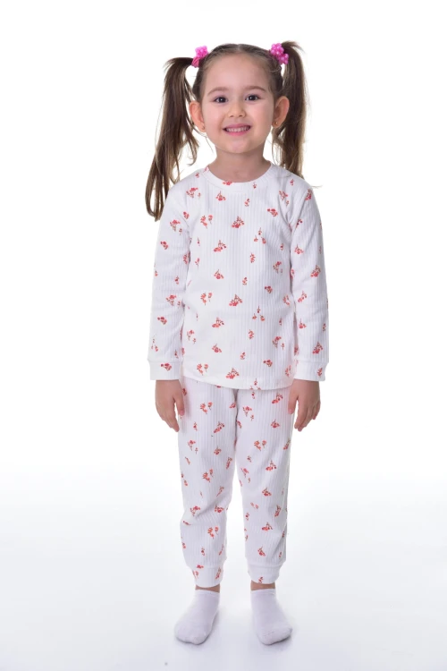 Çiçek Desenli Pijama Takımı 11216