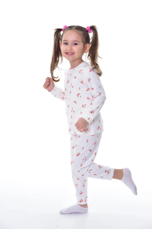 Çiçek Desenli Pijama Takımı 11216