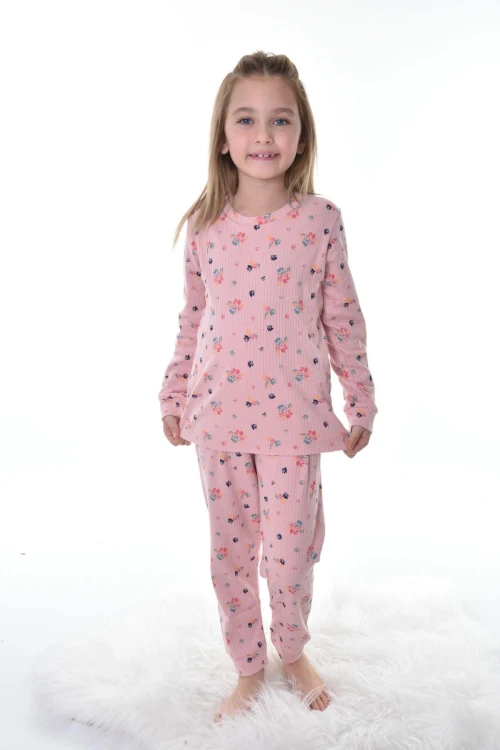 Çiçek Desenli Pijama Takımı 11221