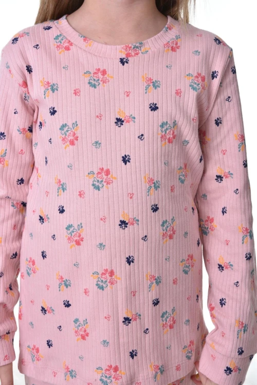 Çiçek Desenli Pijama Takımı 11221