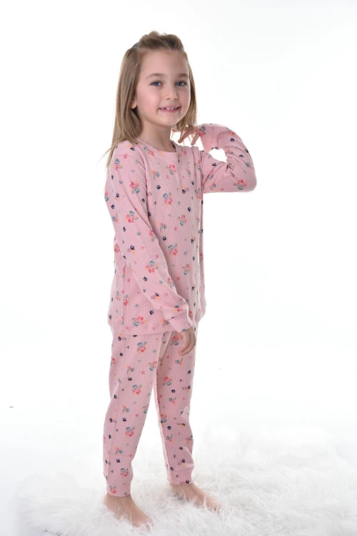 Çiçek Desenli Pijama Takımı 11221