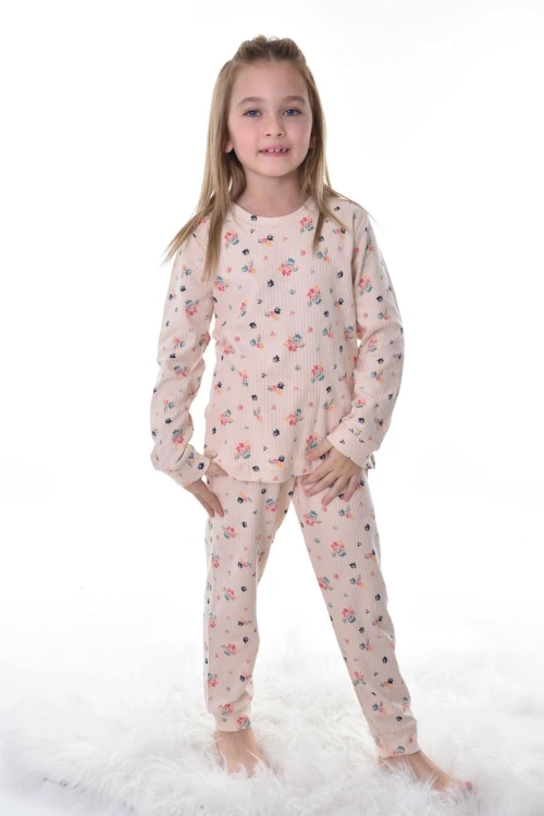 Çiçek Desenli Pijama Takımı 11221