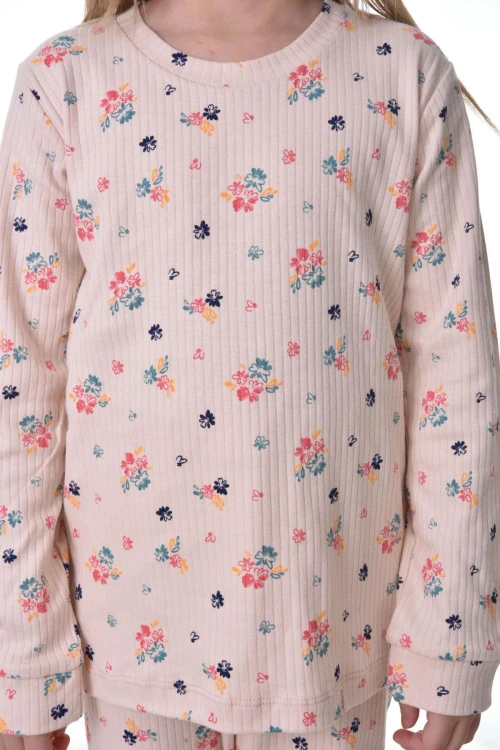 Çiçek Desenli Pijama Takımı 11221