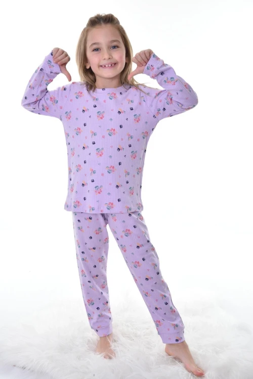 Çiçek Desenli Pijama Takımı 11221
