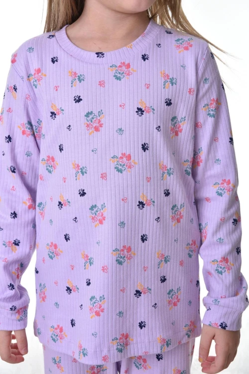 Çiçek Desenli Pijama Takımı 11221