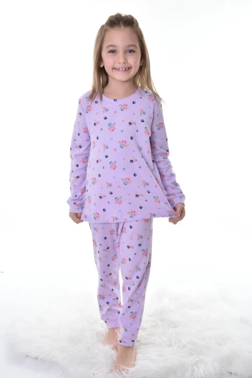 Çiçek Desenli Pijama Takımı 11221