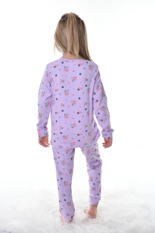 Çiçek Desenli Pijama Takımı 11221