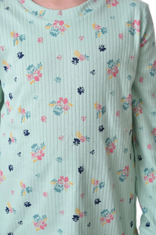 Çiçek Desenli Pijama Takımı 11221