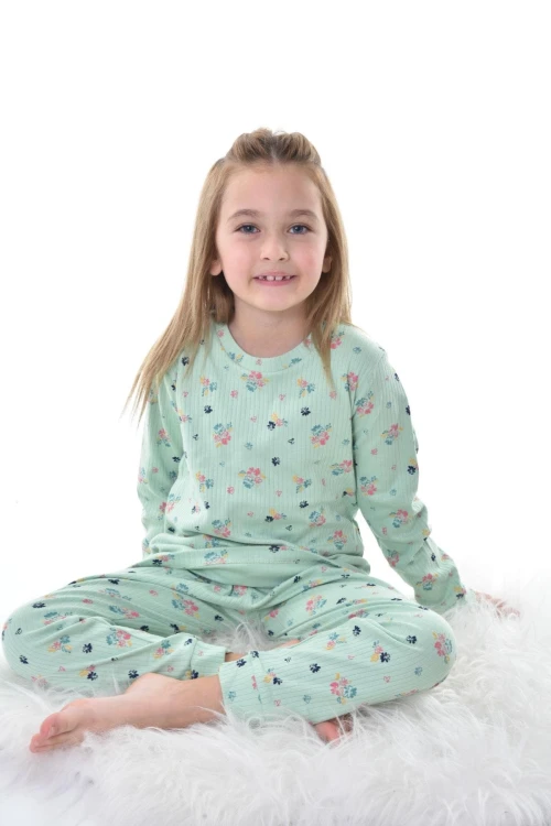 Çiçek Desenli Pijama Takımı 11221