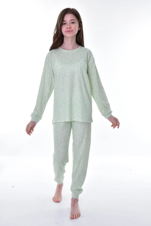Çiçek Desenli Pijama Takımı 21226