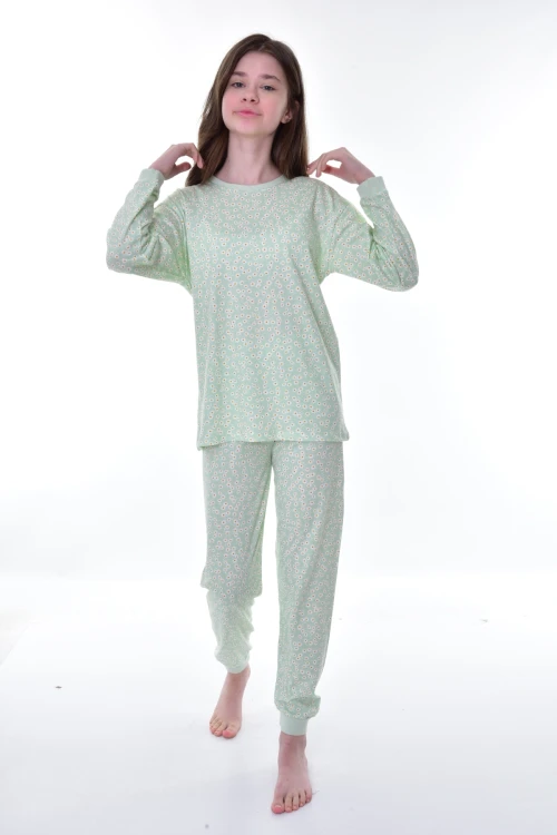 Çiçek Desenli Pijama Takımı 21226