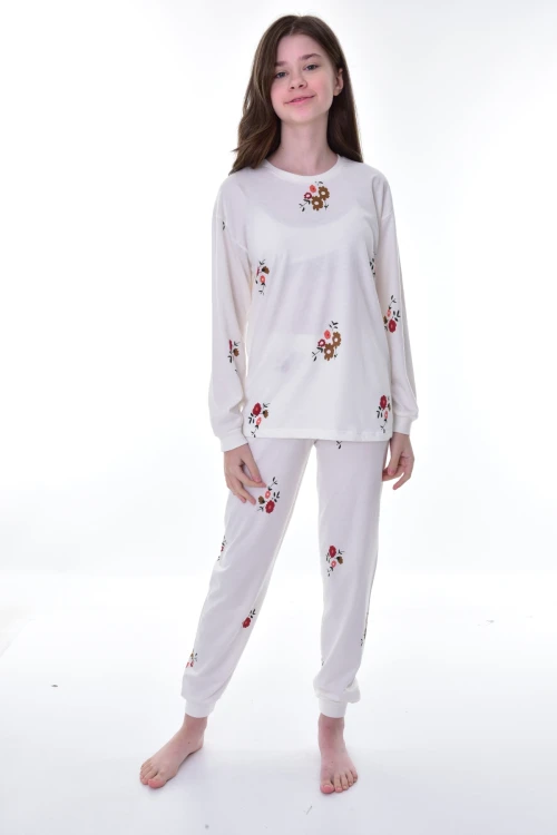 Çiçek Desenli Pijama Takımı 21252