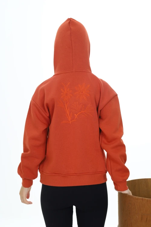 Çiçek İşlemeli Kız Sweat 7191