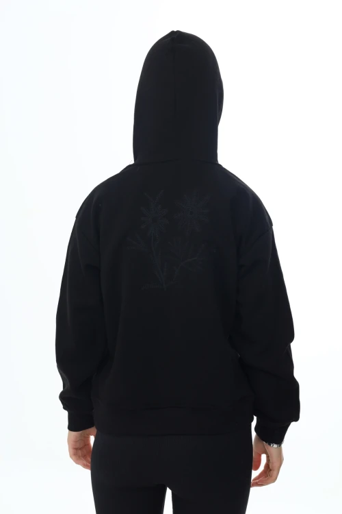 Çiçek İşlemeli Kız Sweat 7191