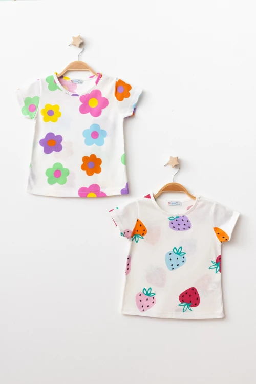 Çiçek Konsept 2Li Tişört 73018