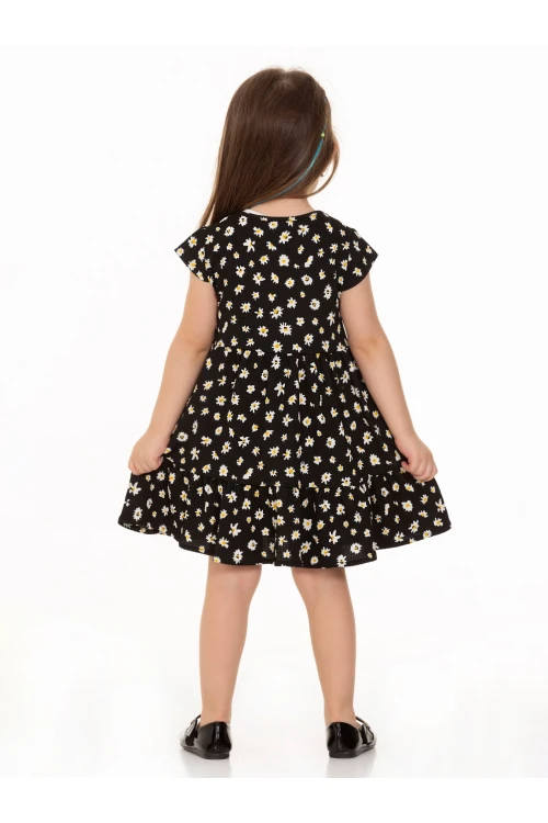 Çiçekli Gofre Elbise 63552