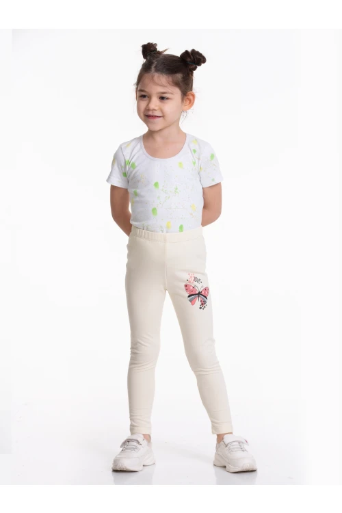Çiçekli Kelebek Baskılı 2li Tayt 54877