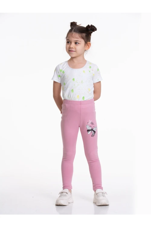 Çiçekli Kelebek Baskılı 2li Tayt 54877