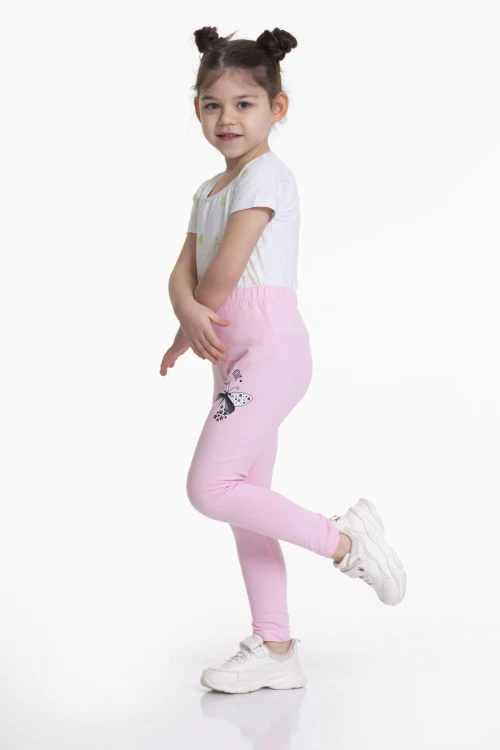 Çiçekli Kelebek Baskılı 2li Tayt 54877