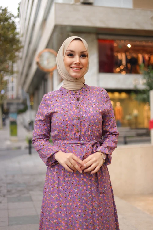 Çıtır Desenli Elbise N006