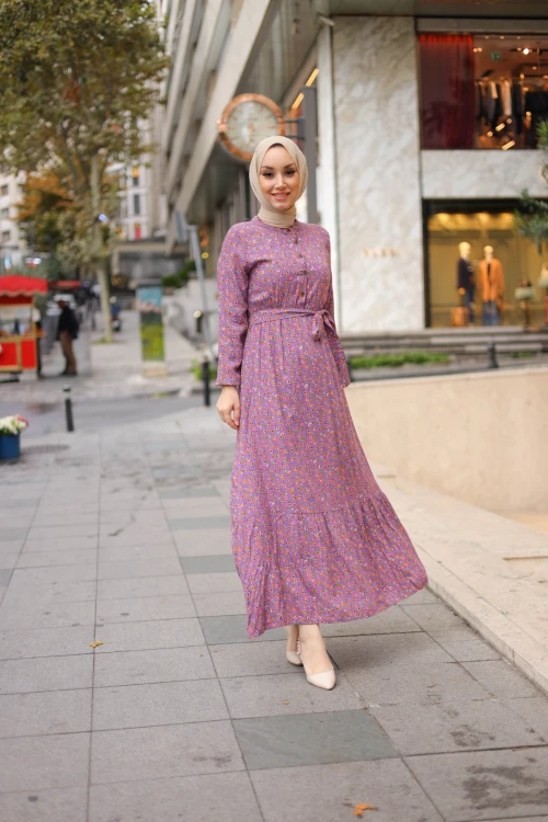 Çıtır Desenli Elbise N006