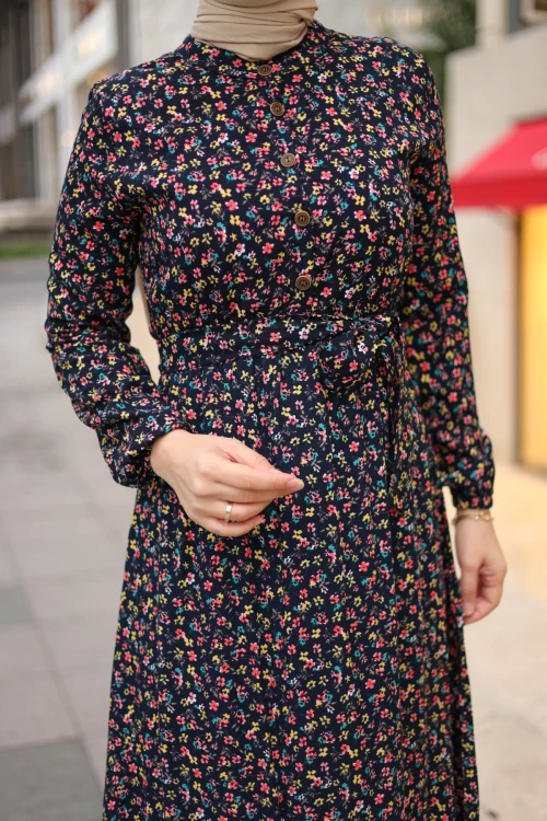 Çıtır Desenli Elbise N006