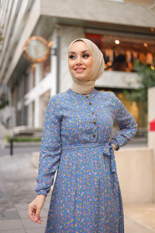 Çıtır Desenli Elbise N006