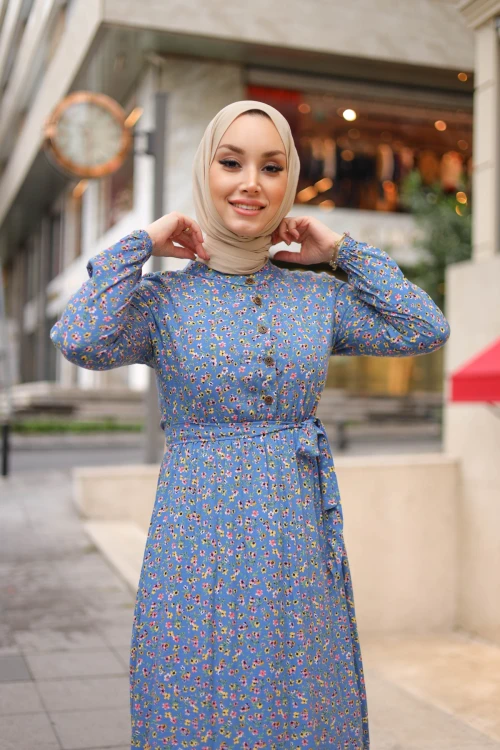 Çıtır Desenli Elbise N006