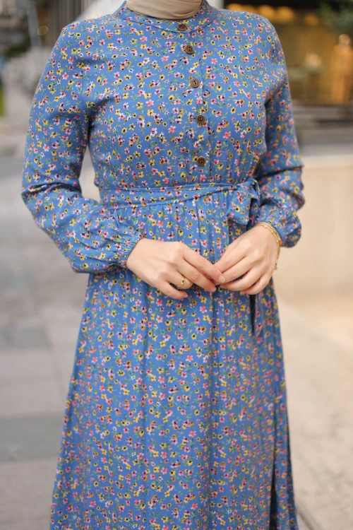 Çıtır Desenli Elbise N006