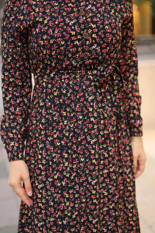 Çıtır Desenli Elbise N006