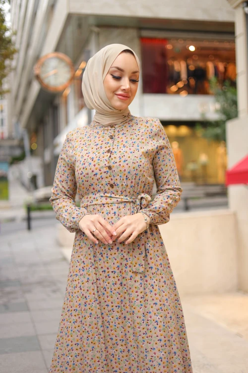 Çıtır Desenli Elbise N006