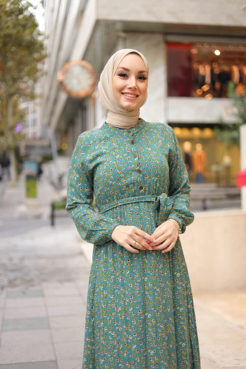 Çıtır Desenli Elbise N006