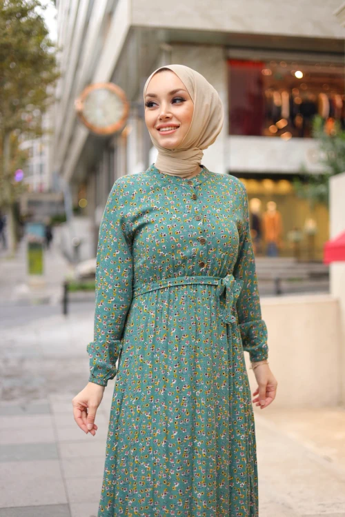 Çıtır Desenli Elbise N006