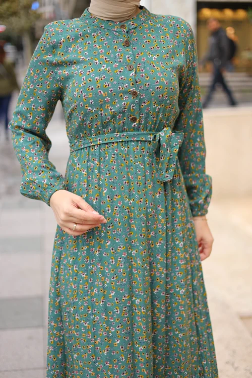 Çıtır Desenli Elbise N006