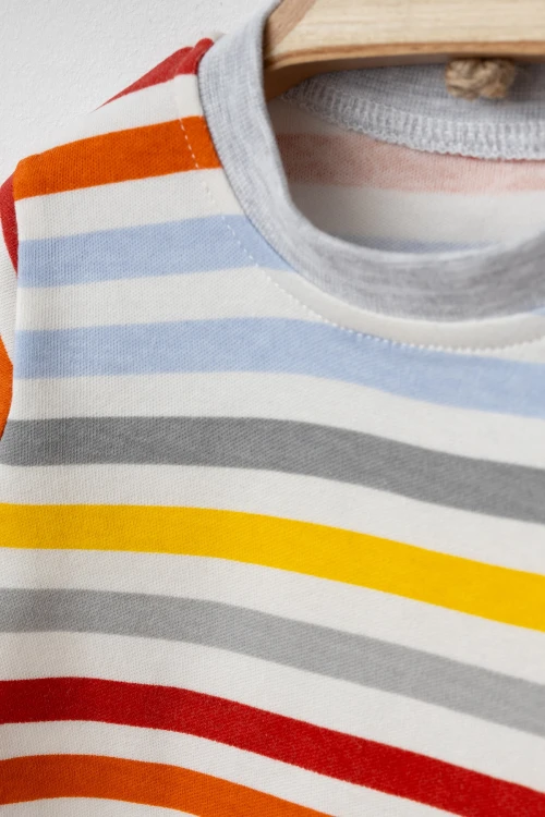 Çizgili Bebek 2Li Body 9704