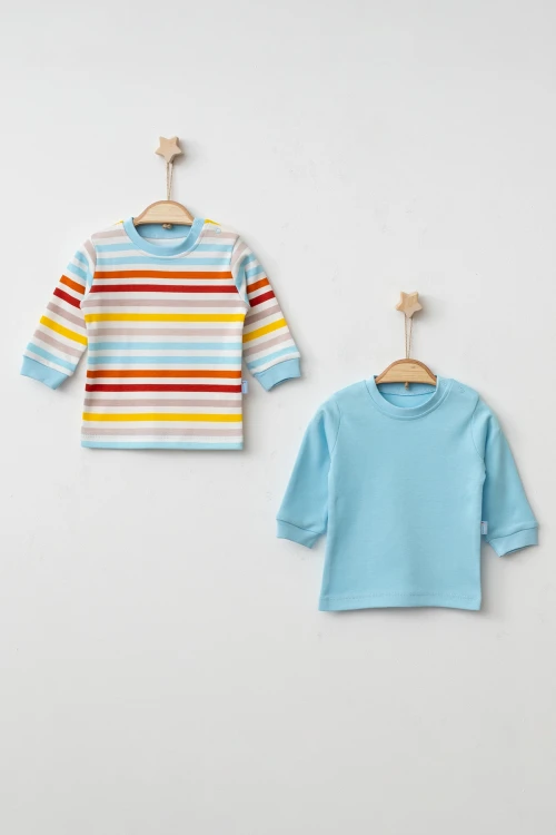 Çizgili Bebek 2Li Body 9704