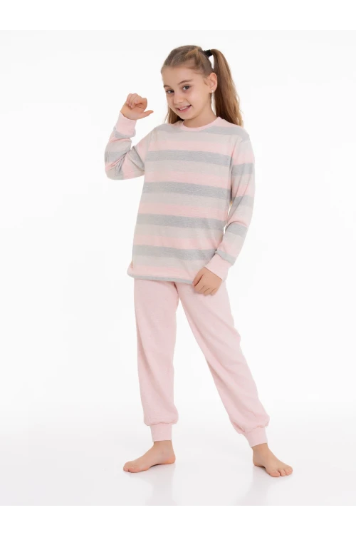 Çizgili Kız Pijama Takımı 54505