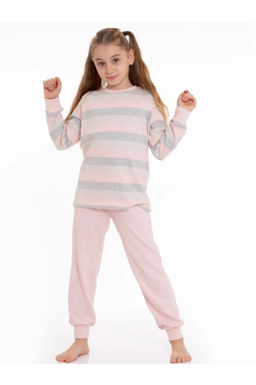 Çizgili Kız Pijama Takımı 54505